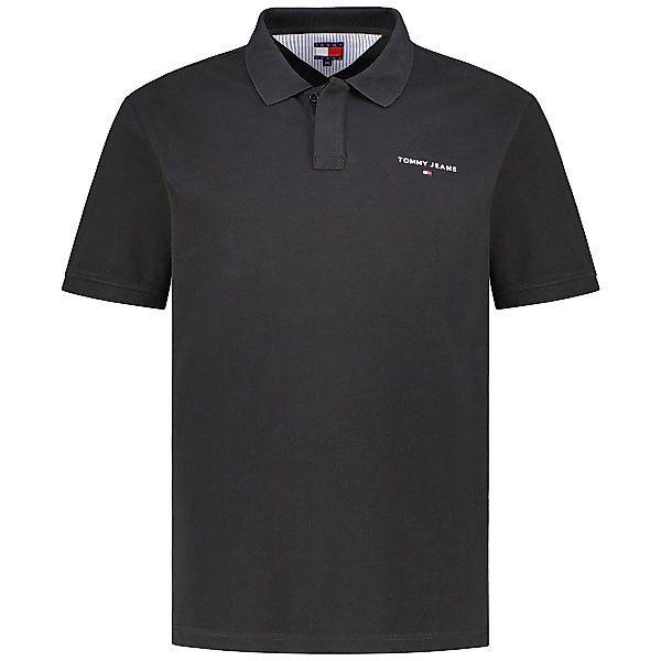 Tommy Jeans Poloshirt mit Label-Stickerei Farbe schwarz Größe: 5XL günstig online kaufen