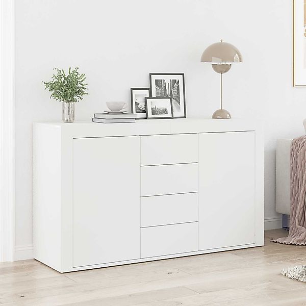 Nettlife Sideboard Weiß Holz 120 x günstig online kaufen