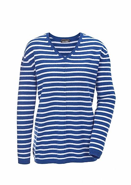 GOLDNER Strickpullover "Kurzgröße Basicpullover mit V-Ausschnitt" Aufwendig günstig online kaufen