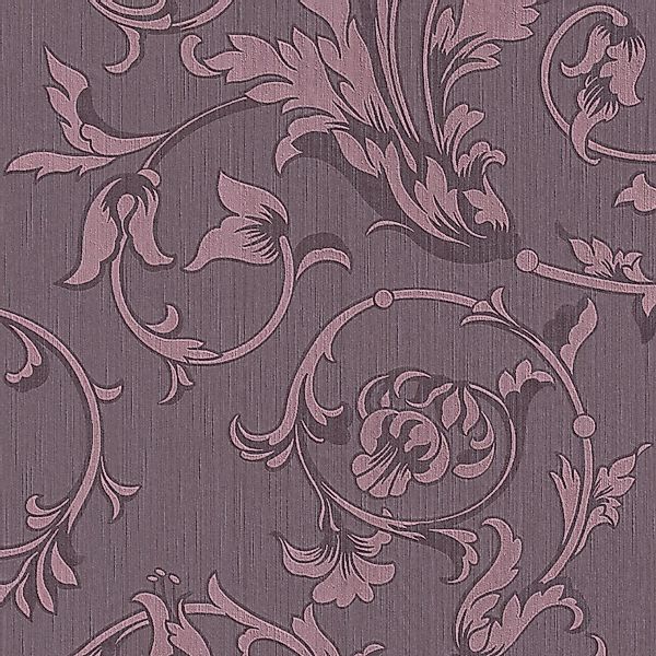 Bricoflor Lila Tapete Französisch Wohn und Esszimmer Vliestapete mit Blumen günstig online kaufen