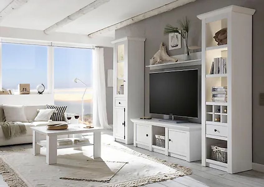 Home affaire Wohnwand "California" Besteht aus 1 Standregal, 1 Vitrine, 1 L günstig online kaufen