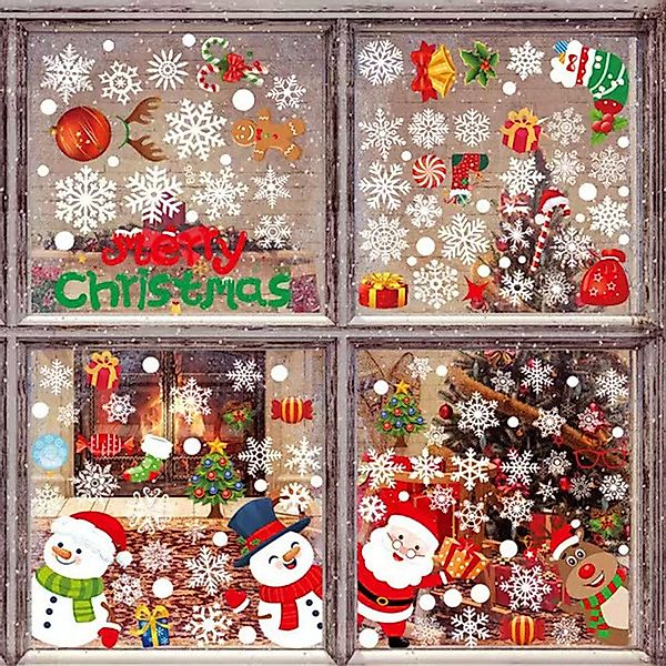 Coonoor Fenstersticker Fensteraufkleber Weihnachten Schneeflocken Weihnacht günstig online kaufen