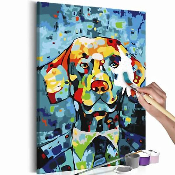 artgeist Malen nach Zahlen Hund (Porträt) mehrfarbig Gr. 40 x 60 günstig online kaufen