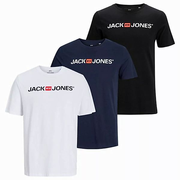 Jack & Jones T-Shirt (3-tlg) tolle Designs im 3er Pack günstig online kaufen