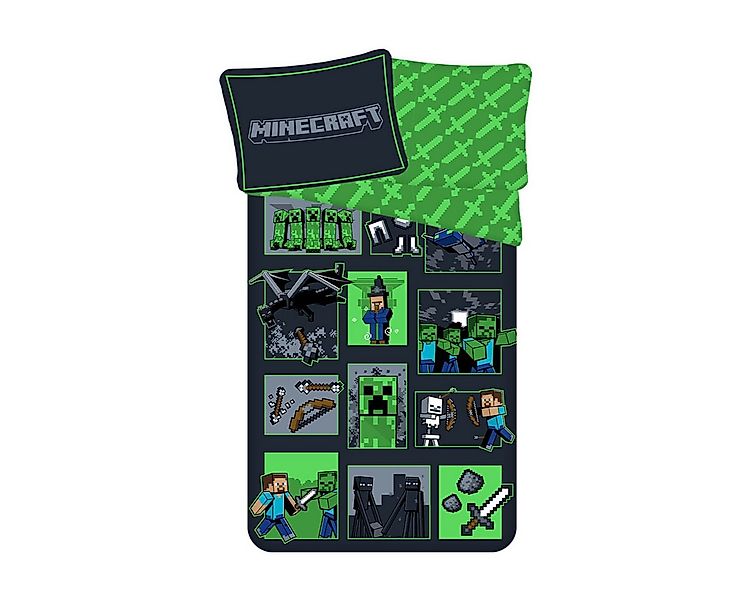 Jerry Fabrics Bettwäsche Minecraft Set "Survival Mode" Baumwolle 140x200 + günstig online kaufen