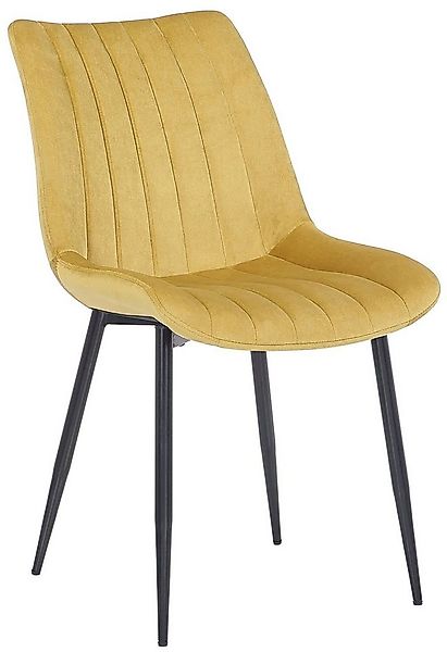CLP Esszimmerstuhl Rahden Samt, 4-Fuß-Gestell, Metall, gepolstert günstig online kaufen