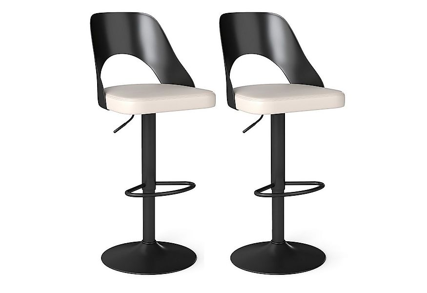 COSTWAY Barhocker (2er Set), Barstühle 360° drehbar, höhenverstellbarer Dre günstig online kaufen