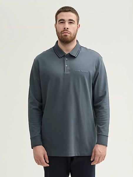 TOM TAILOR PLUS Langarm-Poloshirt Plus Size - Langarm Poloshirt mit Logo Pr günstig online kaufen