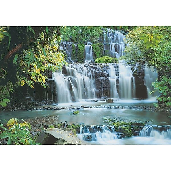 Komar Fototapete Pura Kaunui Falls Grün 368 x 254 cm 610938 günstig online kaufen