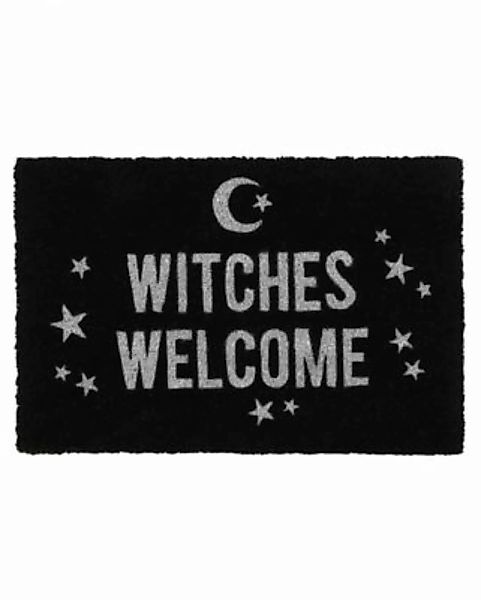 Witches Welcome Fußmatte als Türmatte Partydeko schwarz günstig online kaufen