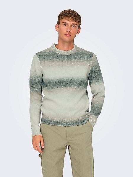 ONLY & SONS Strickpullover Strickpullover Rundhals Flachstrick Regular Fit günstig online kaufen