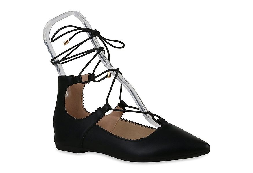 VAN HILL 811642 Ballerina Klassische Damen Ballerinas Geschnürte Flats Lede günstig online kaufen