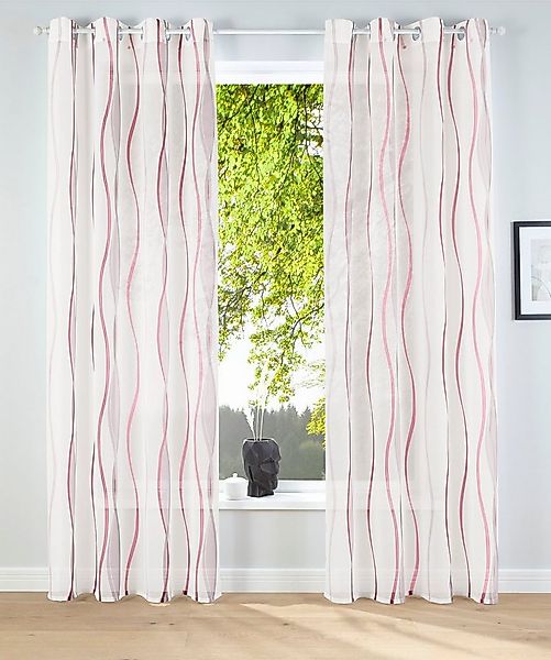 my home Gardine Dimona (2 St), Ösen, transparent, Voile, 2-er Set, transpar günstig online kaufen