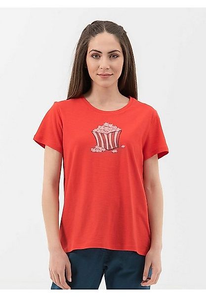 ORGANICATION T-Shirt T-Shirt aus Bio-Baumwolle mit Popcorn-Print in Red günstig online kaufen