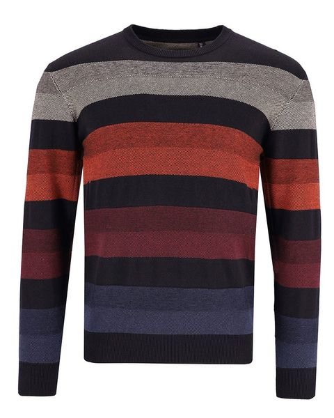 Hajo Rundhalspullover Rundhalspullover in Farbverlauf allover günstig online kaufen