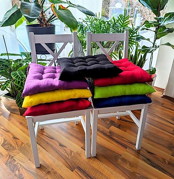 BruKa Sitzkissen Sitzkissen PREMIUM 6cm Dicke Stuhlkissen Kissen Stuhl Sitz günstig online kaufen