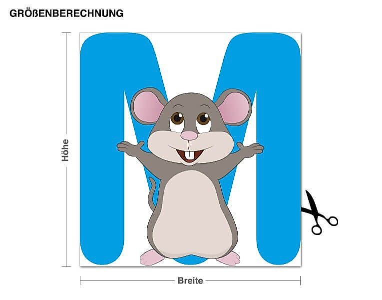 Wandtattoo Kinder ABC - Maus günstig online kaufen