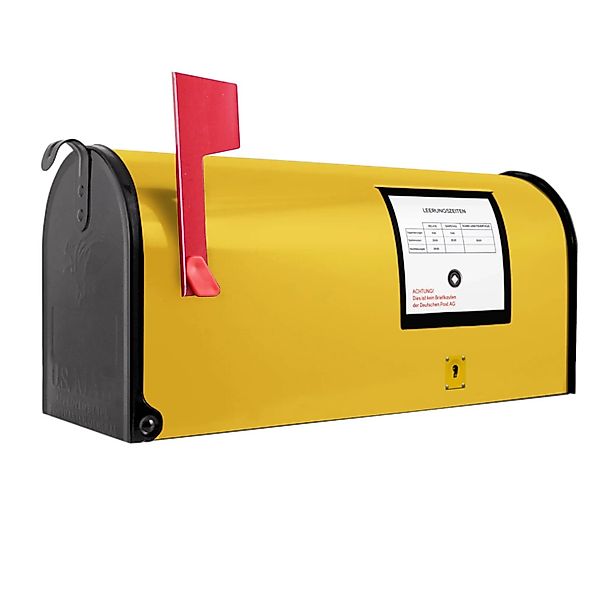 Banjado Amerikanischer Briefkasten Schwarz 48x22x16cm US Mailbox Letterbox günstig online kaufen