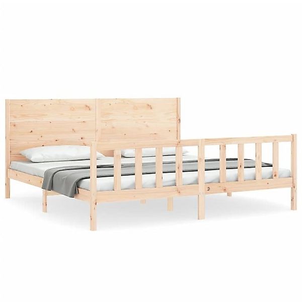 vidaXL Bett Massivholzbett mit Kopfteil 200x200 cm günstig online kaufen