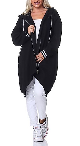 simaranda Kapuzennickijacke Damen Sweatjacke 5410 38-44 Schwarz mit Kapuze günstig online kaufen