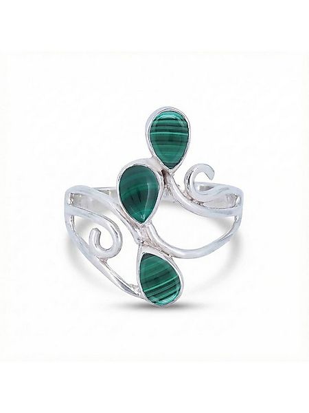 mantraroma Silberring SIDISTI aus 925 Silber mit Malachit (Ring mit Schmuck günstig online kaufen