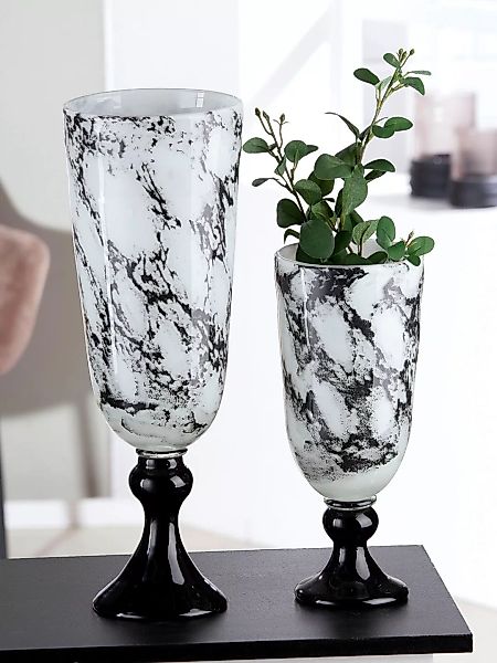Casablanca by Gilde Tischvase »Pokal Vase Trophy, mit Marmorfinish«, (1 St. günstig online kaufen