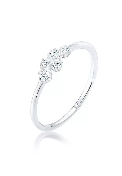 Elli DIAMONDS Verlobungsring "Verlobung Diamant (0.105 ct) Pavé 925 Silber" günstig online kaufen