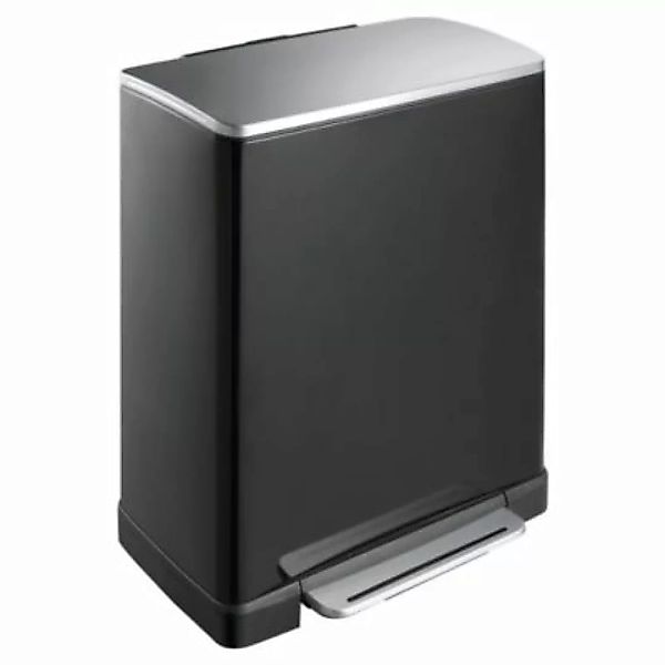 Tretmülleimer E-Cube 28 L+18 L Mattschwarz Abfallkorb günstig online kaufen