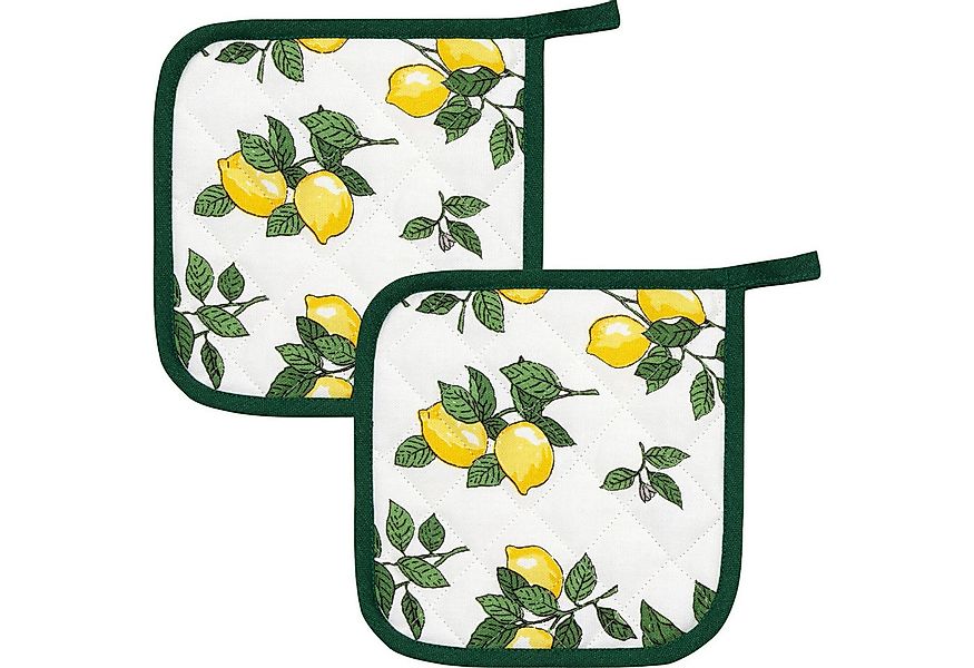 Kracht Kochschürze Topflappen "Zitronen" 2er-Pack, Motiv günstig online kaufen