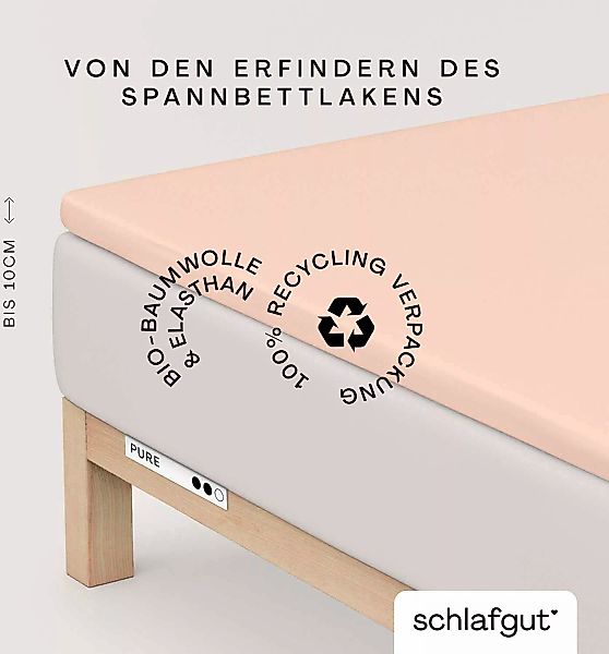 Schlafgut Spannbettlaken »PURE TOPPER in Gr. 90x200, 140x200 oder 180x200 c günstig online kaufen