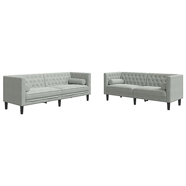 vidaXL Sofa 2-tlg. Chesterfield-Sofa-Set mit Nackenrollen günstig online kaufen