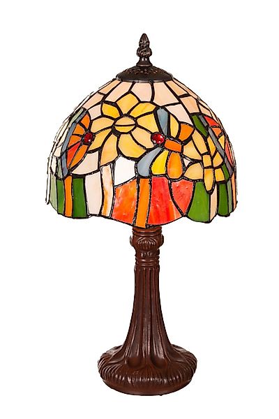 BIRENDY Stehlampe Birendy Tischlampe Tiffany Blume günstig online kaufen