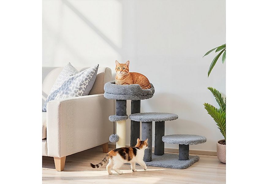 PawHut Haustiertreppe Dreistufiges Design (Tiertreppe, 1-St., Katzentreppe günstig online kaufen