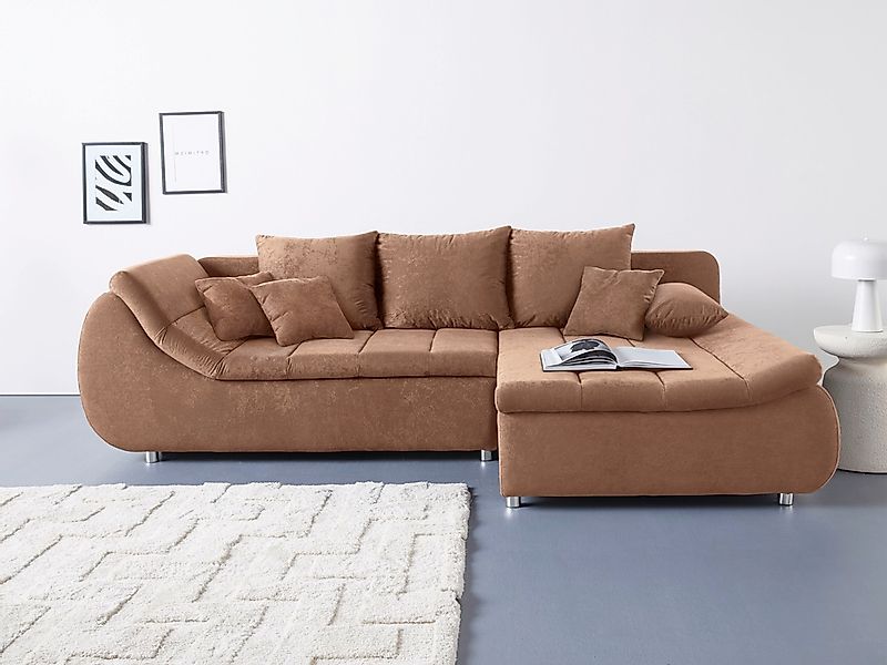 INOSIGN Ecksofa "Imola, elegant und modern, aktuelle Steppung im Sitz, bequ günstig online kaufen