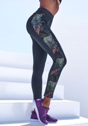 LASCANA ACTIVE Leggings mit seitlichen floralen Einsätzen günstig online kaufen