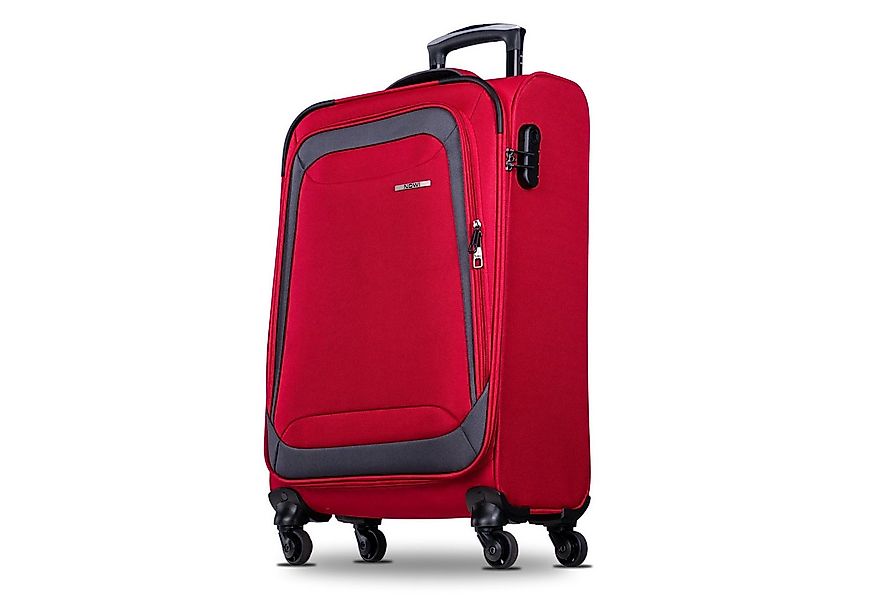 NOWI Trolley Koffer Weichschalenkoffer mit Rollen & Zahlenschloss - M-L-XL günstig online kaufen