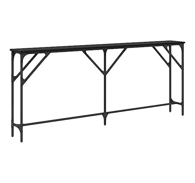 vidaXL Beistelltisch Konsolentisch Schwarz Eichen-Optik 180 x 23 x 75 cm (1 günstig online kaufen