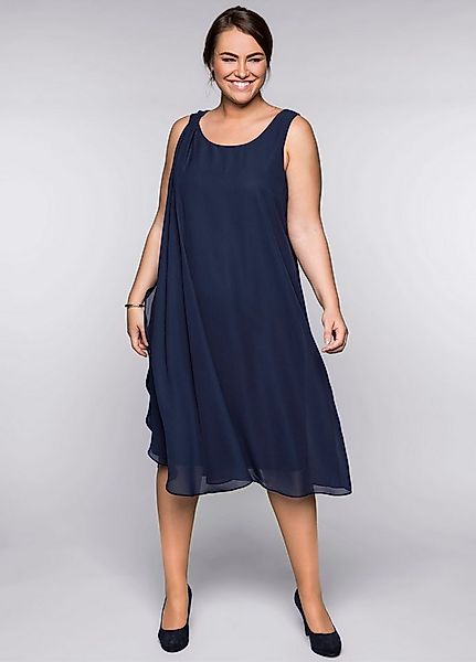 Sheego Etuikleid Chiffonkleid . günstig online kaufen