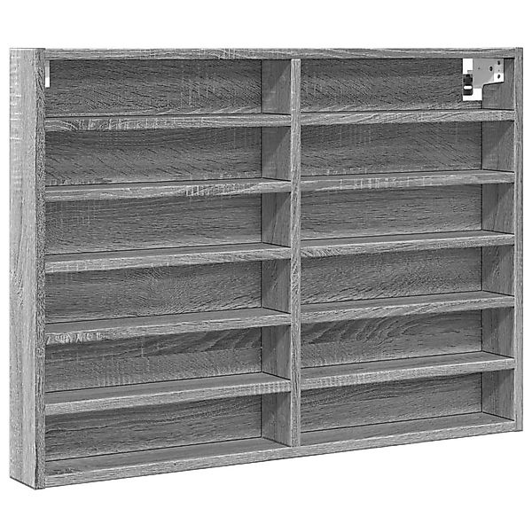 vidaXL Regal Vitrinenschrank Grau Sonoma 80x8,5x58 günstig online kaufen