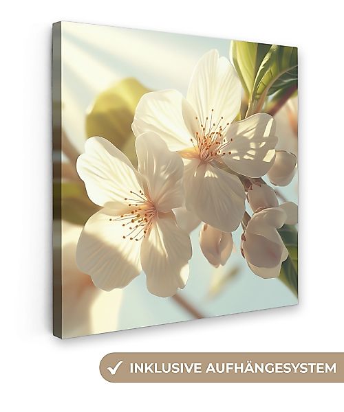OneMillionCanvasses® Leinwandbild Blüten - Weiß - günstig online kaufen