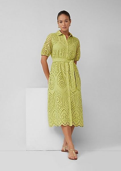 s.Oliver BLACK LABEL Minikleid Hemdblusenkleid in Midilänge aus Lochsticker günstig online kaufen