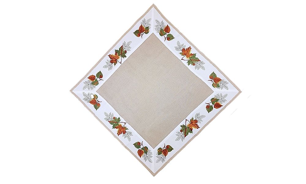 Raebel Tischdecke Mitteldecke "Blätter", beige-bunt Stickerrei, günstig online kaufen