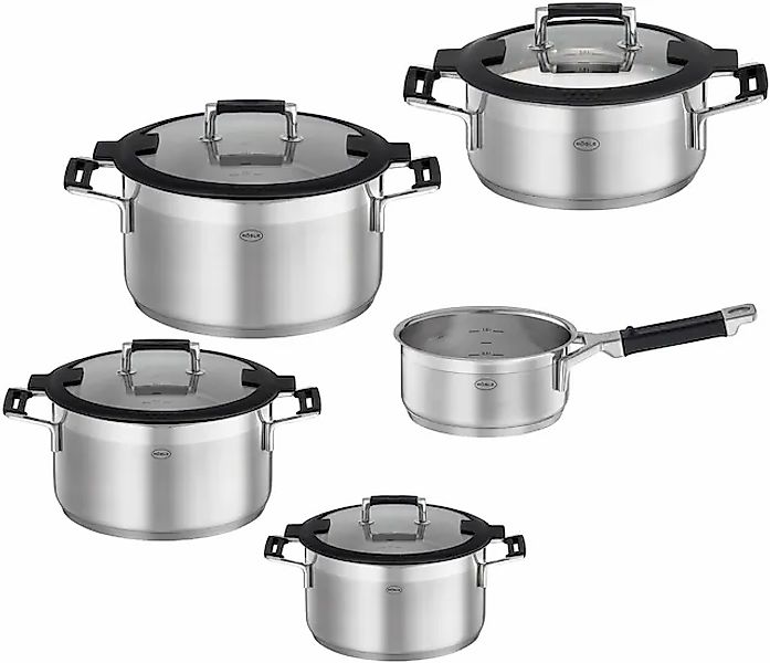 RÖSLE Topf-Set »SILENCE PRO« Edelstahl 18/10 Set, 1 Kochtopf Ø 16/20/24 cm, günstig online kaufen