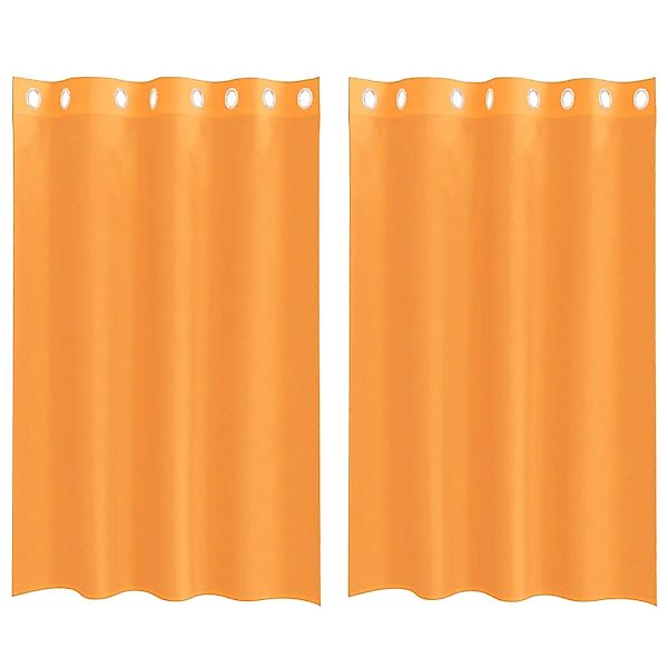 vidaXL Voile Vorhänge mit Ösen 2 Stk Orange 140x175 cm 4102090 günstig online kaufen