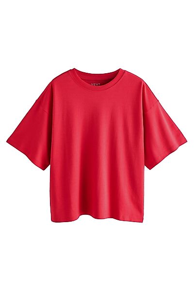 Next T-Shirt Kastiges Relaxed Fit Oversized-T-Shirt, günstig online kaufen