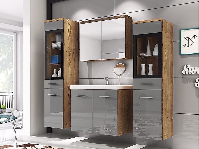 MIRJAN24 Badmöbel-Set Madrit II, (5er-Set, Waschbeckenschrank, günstig online kaufen