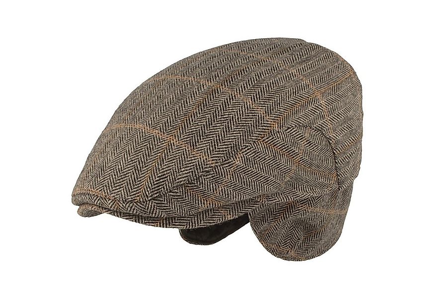 Breiter Schiebermütze Flache Schiebermütze aus Wolle mit Ohrenschutz günstig online kaufen