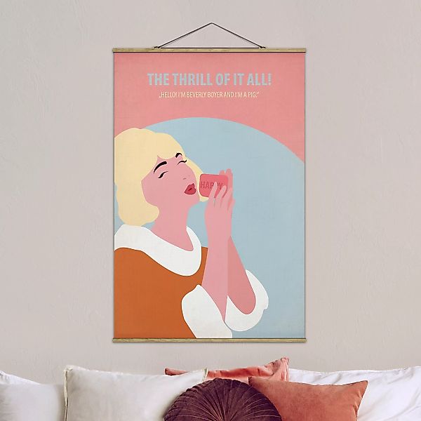 Stoffbild Portrait mit Posterleisten - Hochformat Filmposter The thrill of günstig online kaufen