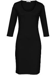 Jersey-Kleid Rundhals-Ausschnitt Peter Hahn schwarz günstig online kaufen