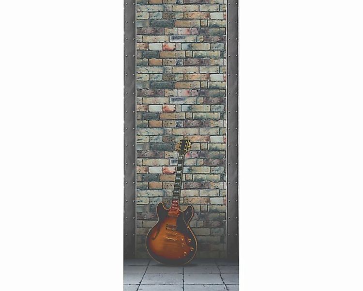 Dekopanel "Gitarre" 1,00x2,50 m / Glattvlies Perlmutt günstig online kaufen